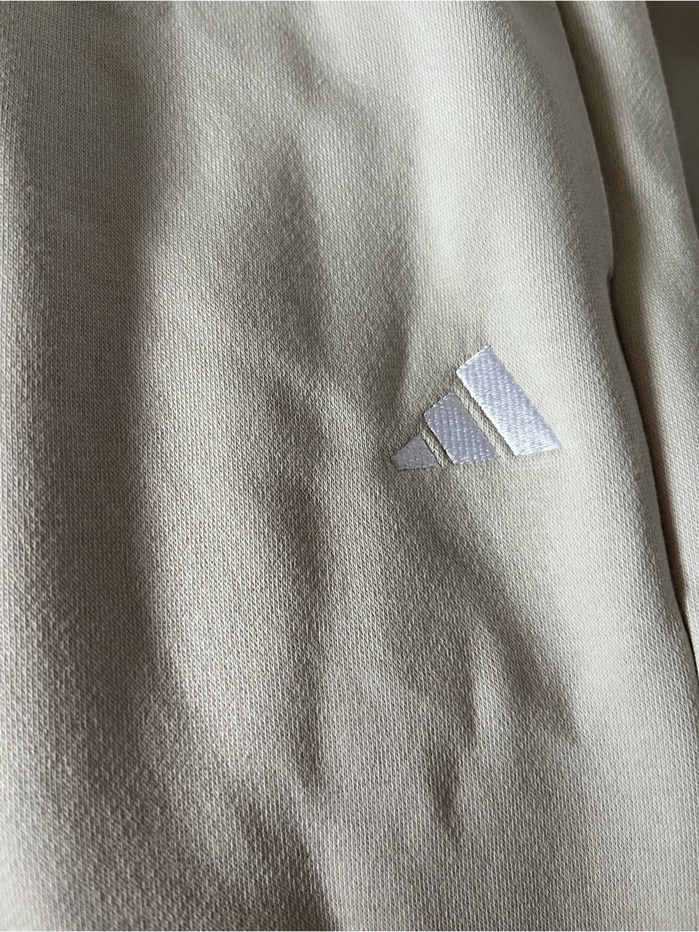 NWT Adidas Cream Drawstring Wide Leg Sweat Pants - Picture 5 of 9